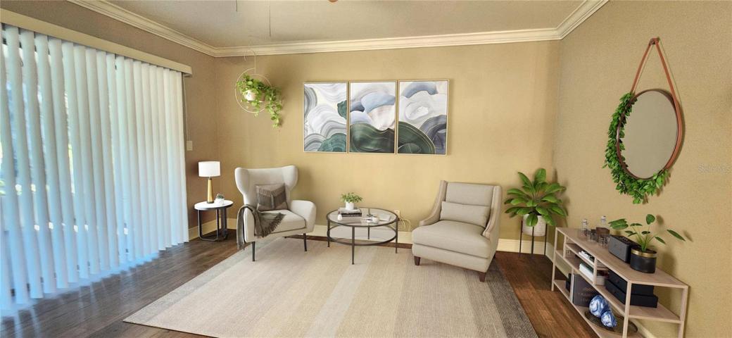 Relaxing view of yard