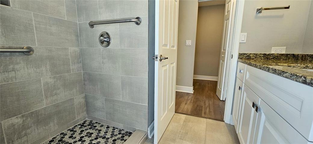 Tiled shower