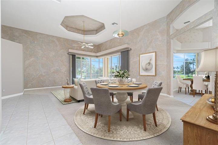 virtually stage great room / dining room