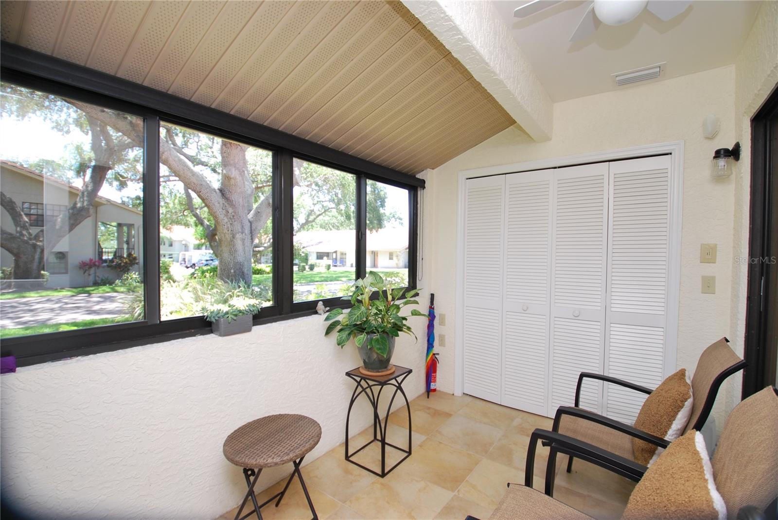 Enclosed porch off Master Bedroom
