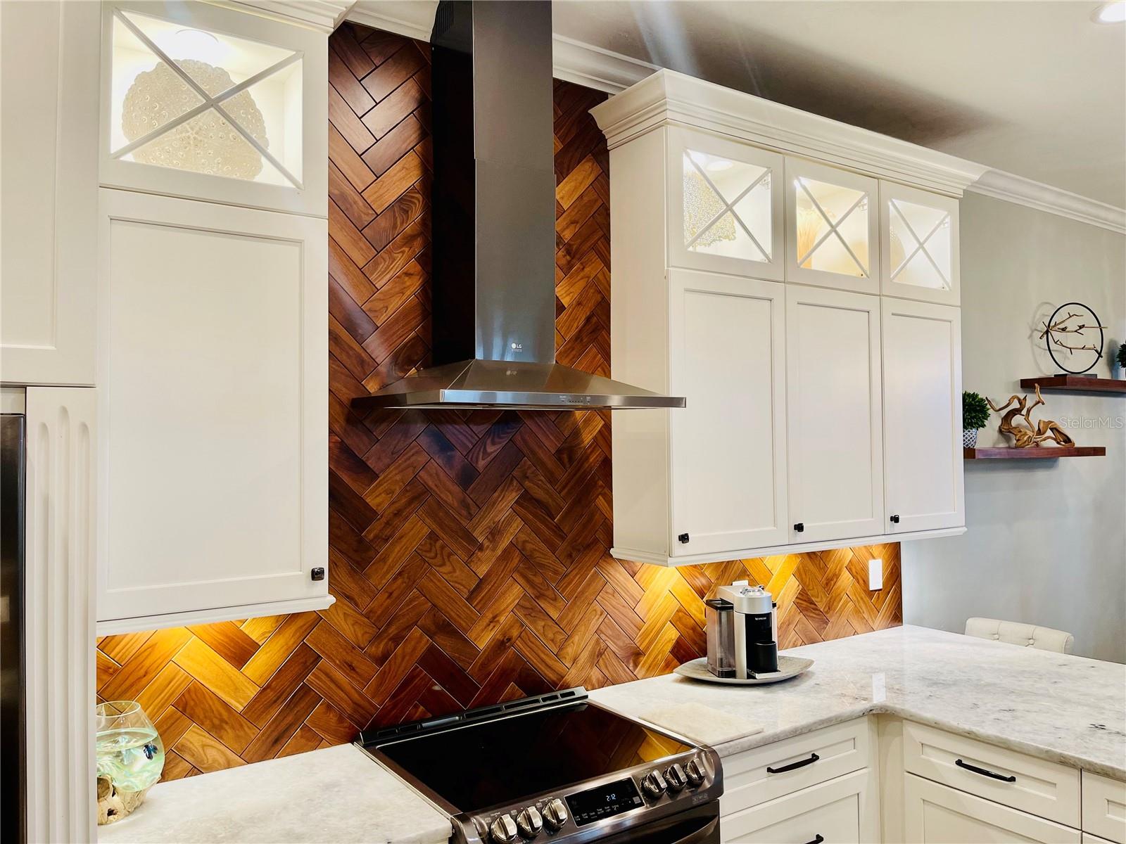 Custom Walnut Backsplash