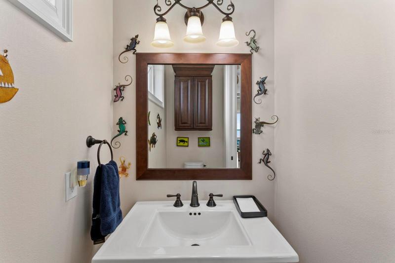 Powder room on main living level.