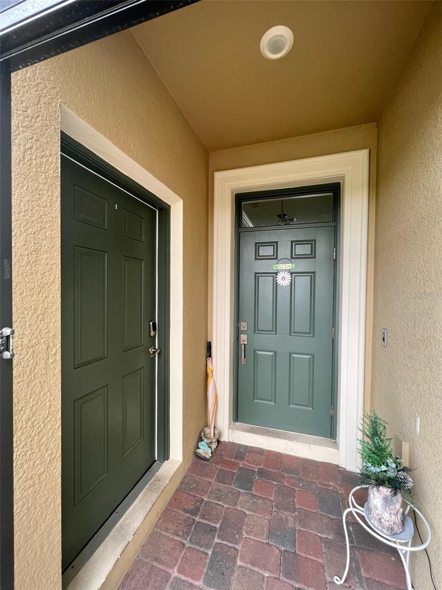 Separate Entrances with screened entryway