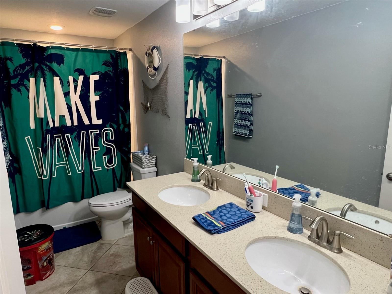 Bathroom 2 with dual sinks