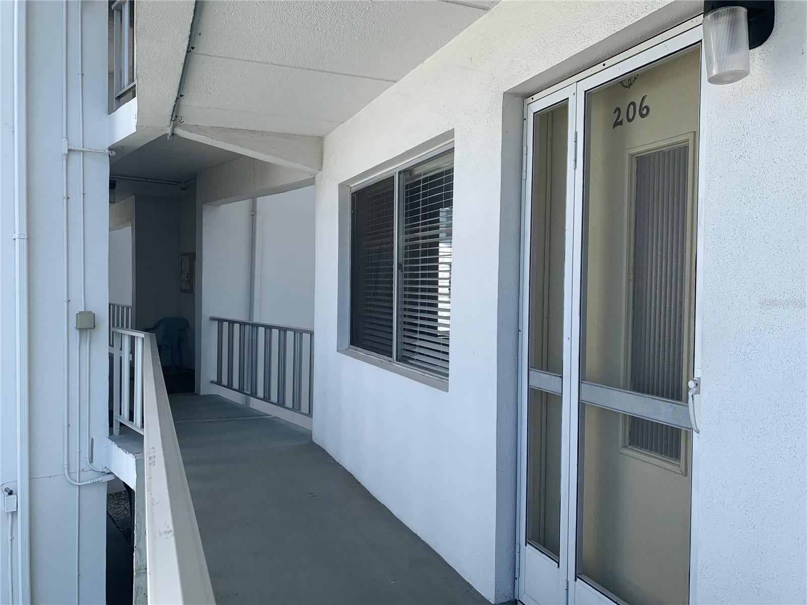 front door of unit #206