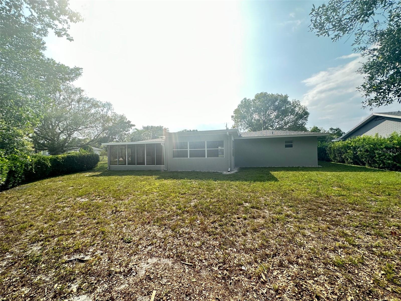Large yard
