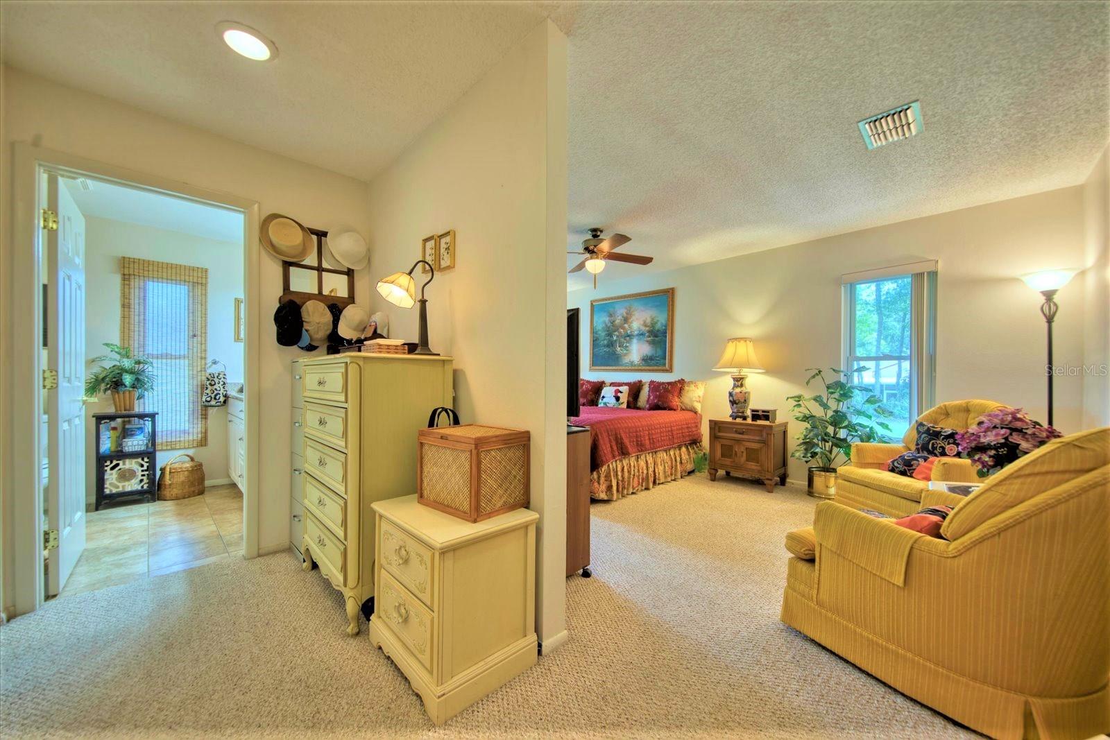 Large master bedroom (approx 19'x11') with extra area for a dresser or perhaps your desk.
