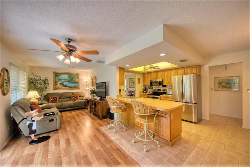 Family room right off the open kitchen and seating  area