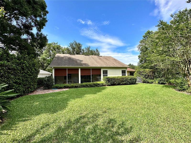 Beautiful, private, fenced backyard