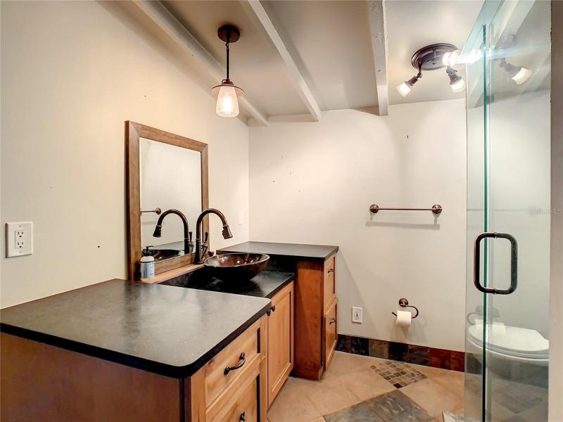 Spacious full bath in addition