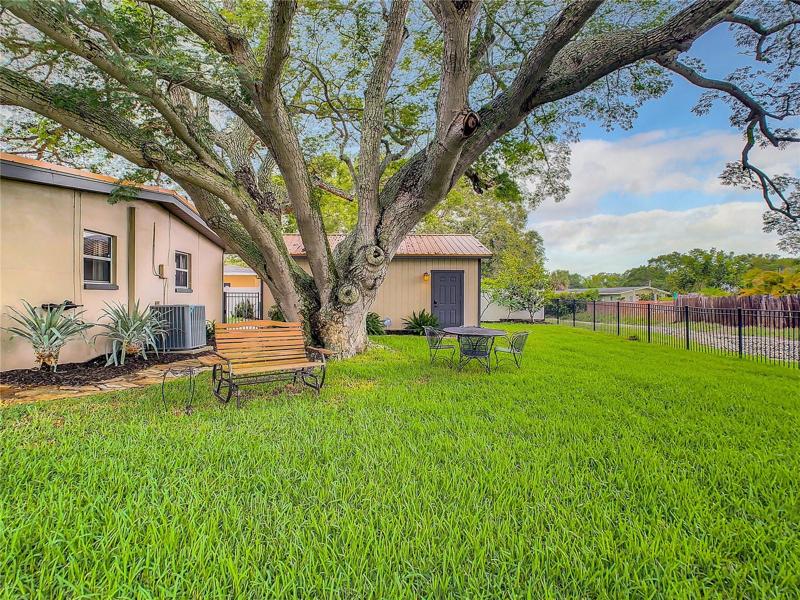 spacious backyard