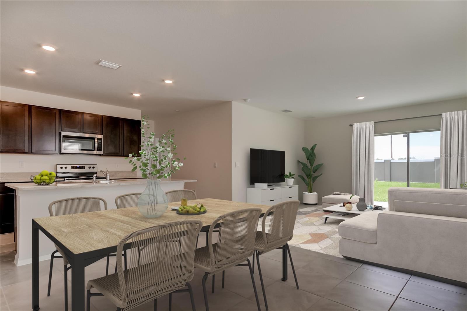 Spacious Open  Dining Room Area