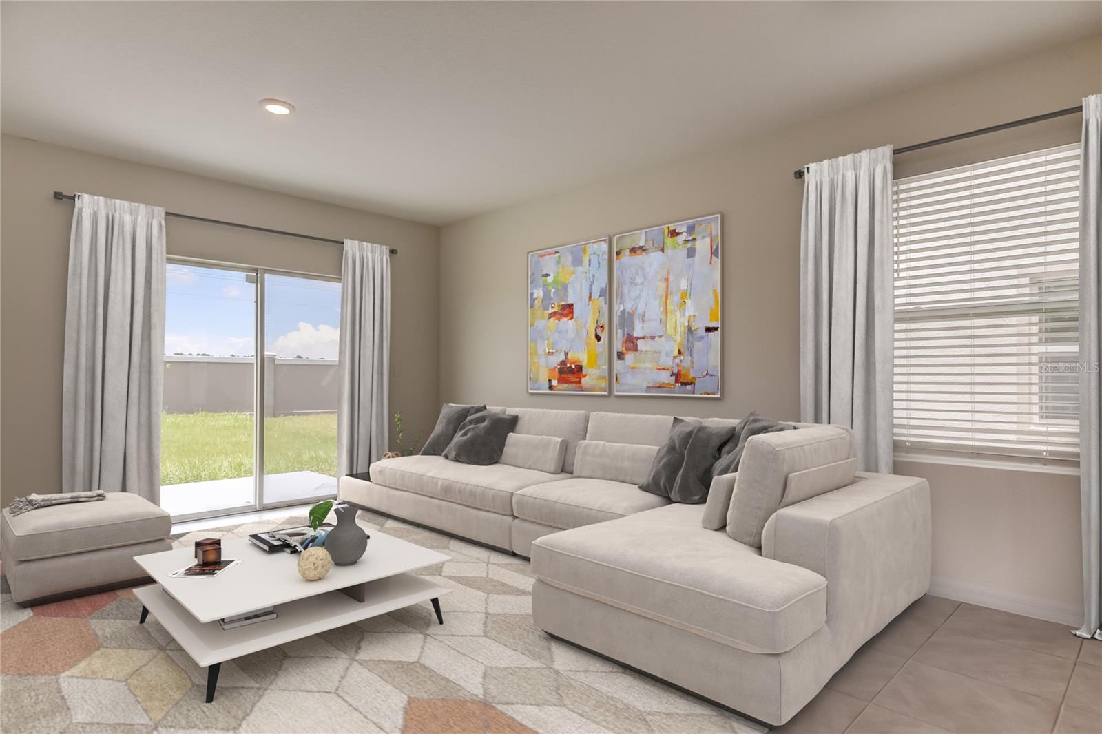 Spacious Open Living Room Area