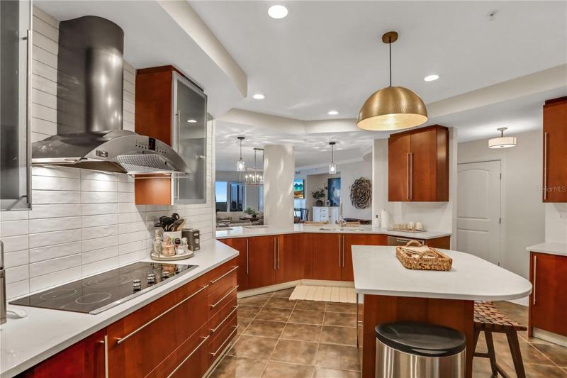 Subway tile backsplash