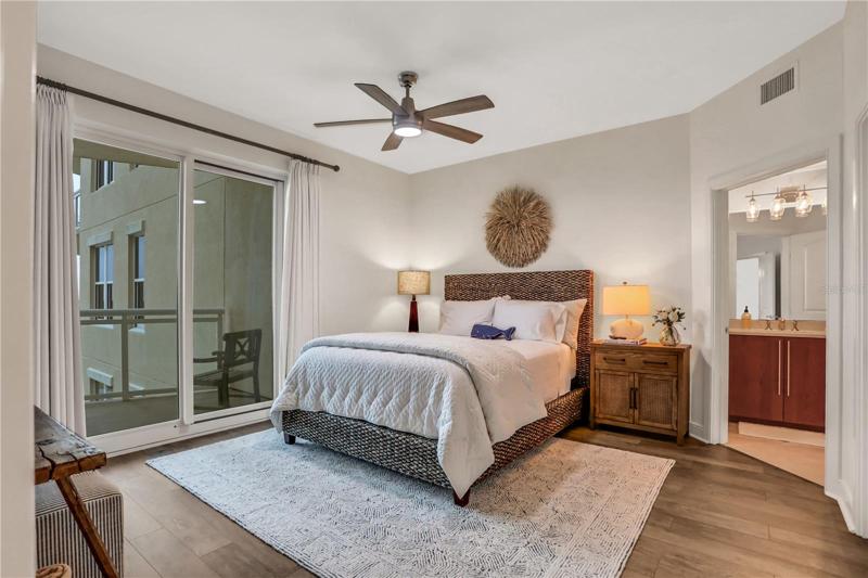 Private balcony off of guest bedroom