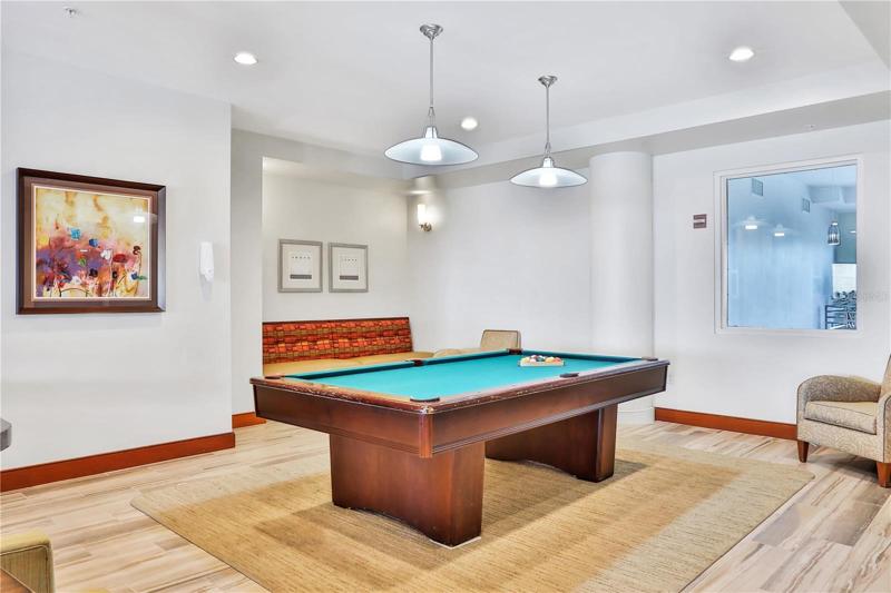 Club room with billiard