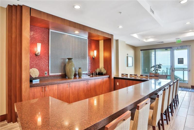 California inspired kitchen in clubroom
