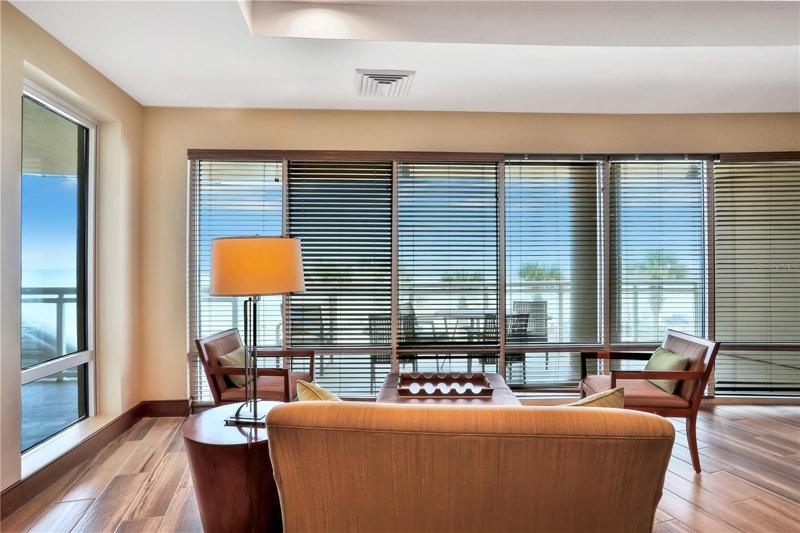 Lovely oceanfront sitting area in clubroom