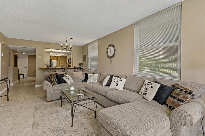 Open floor plan. 9x16 renovated kitchen w breakfast bar & dining area. 12x22 FR invites balcony.