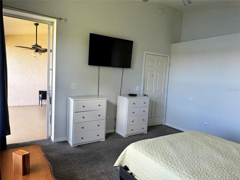 Master Bedroom with Sliding Glass door!