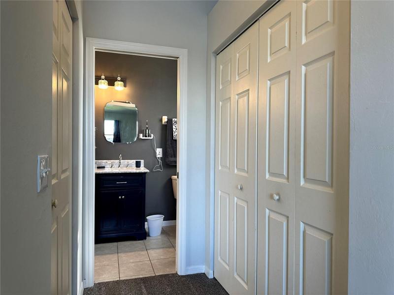 Master closets & bathroom area