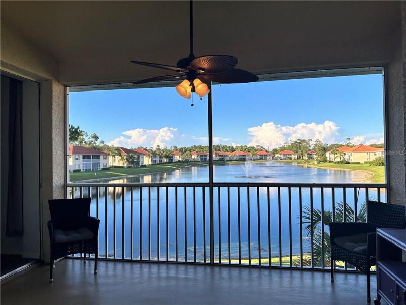 Lanai with a fabulous water long view!