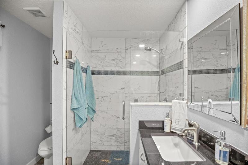 Large walk in shower