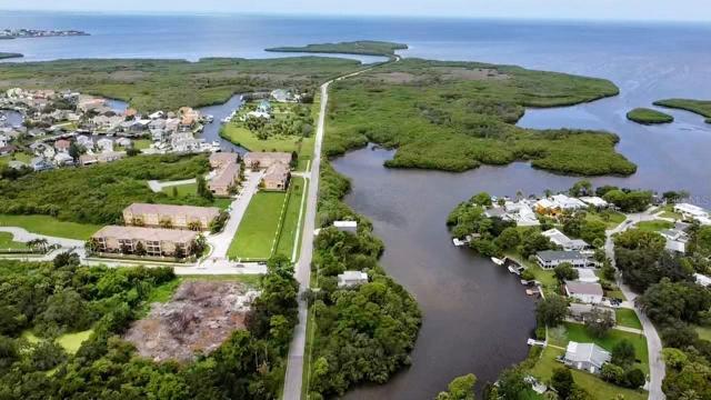 Lot and Gulf view from drone