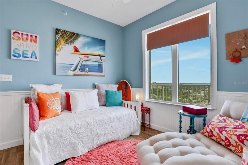 Guest bedroom with ocean views