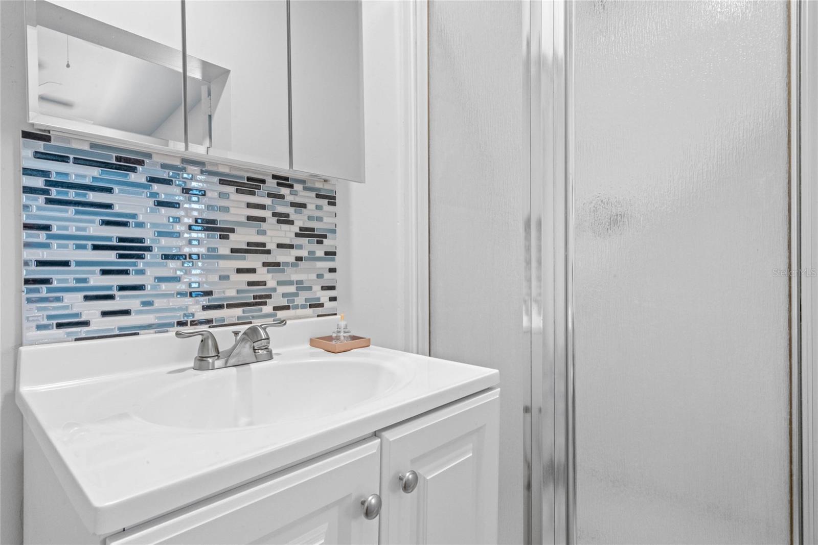Master bath w/ new vanity &amp; walk-in shower!