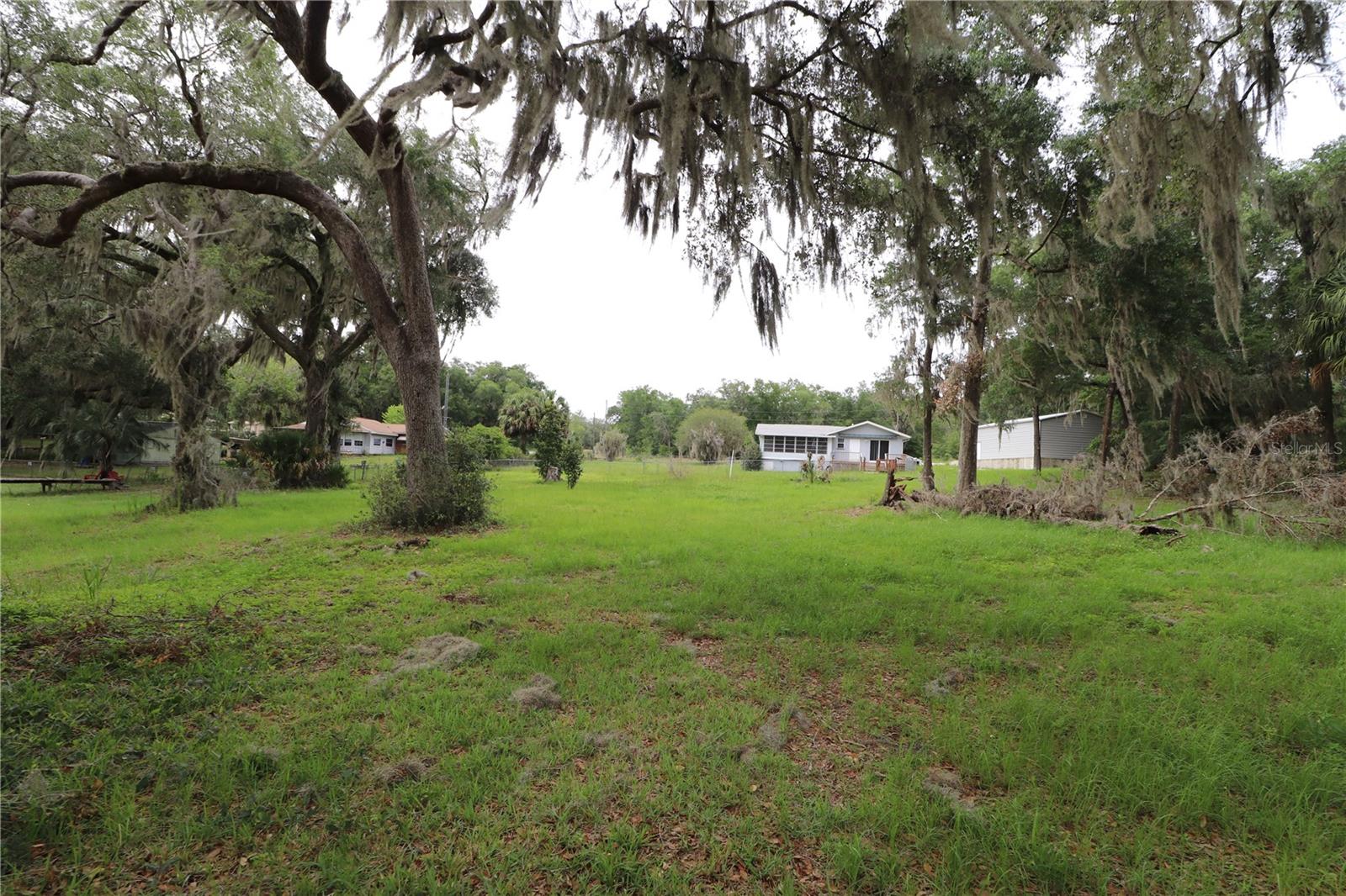 back yard to front