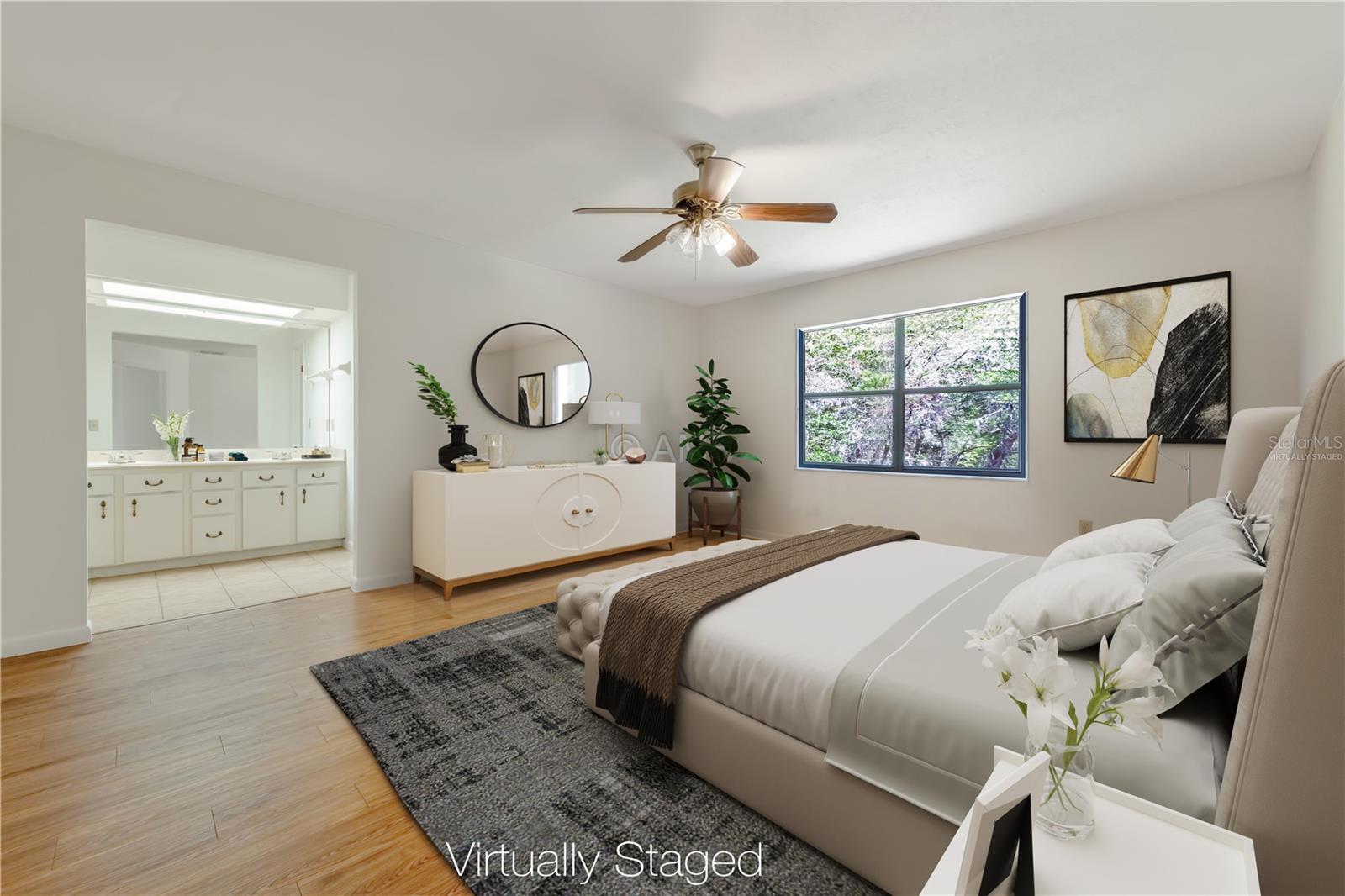 Virtually Staged Primary Bedroom