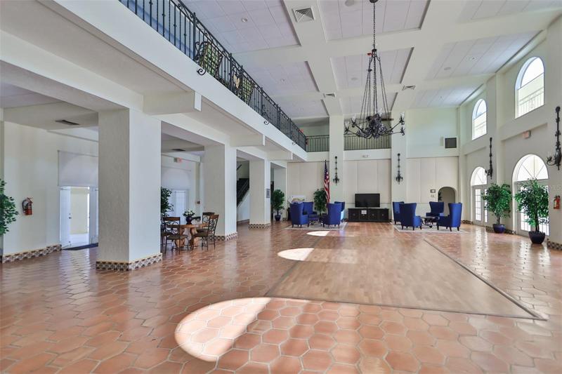 Inside area of clubhouse.