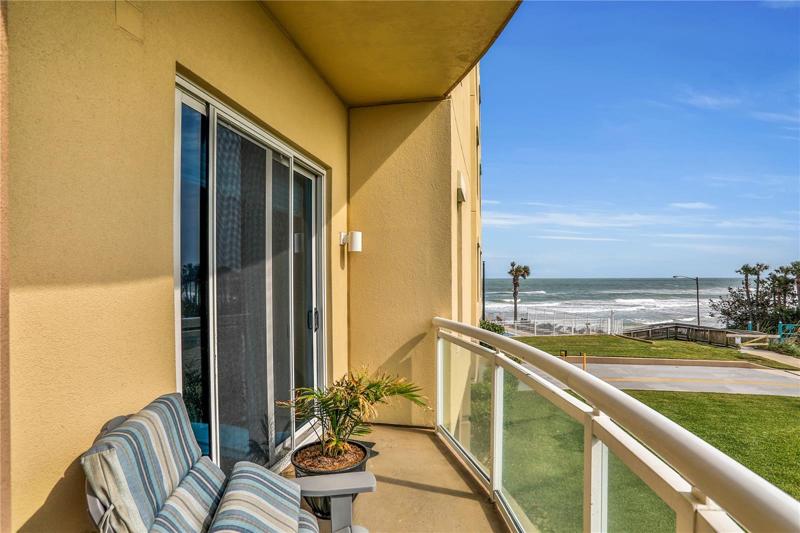 Balcony with glass railings (1 of 2 balconies)