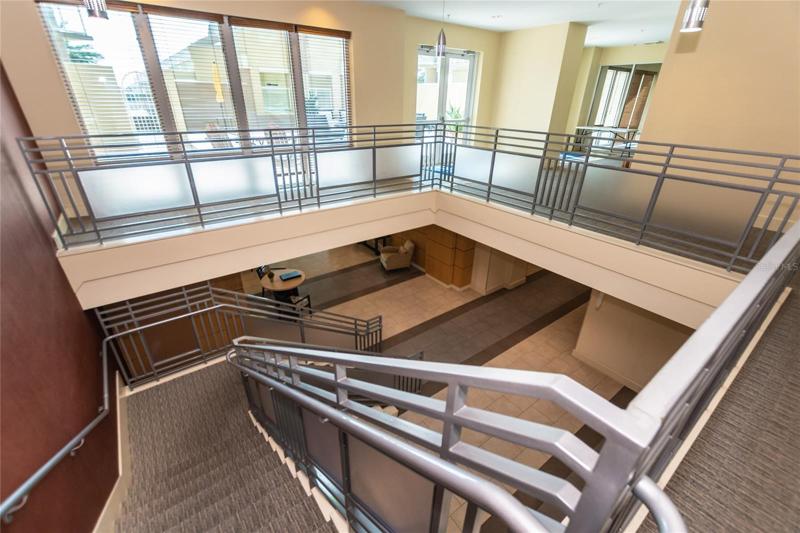 Stairway to clubroom