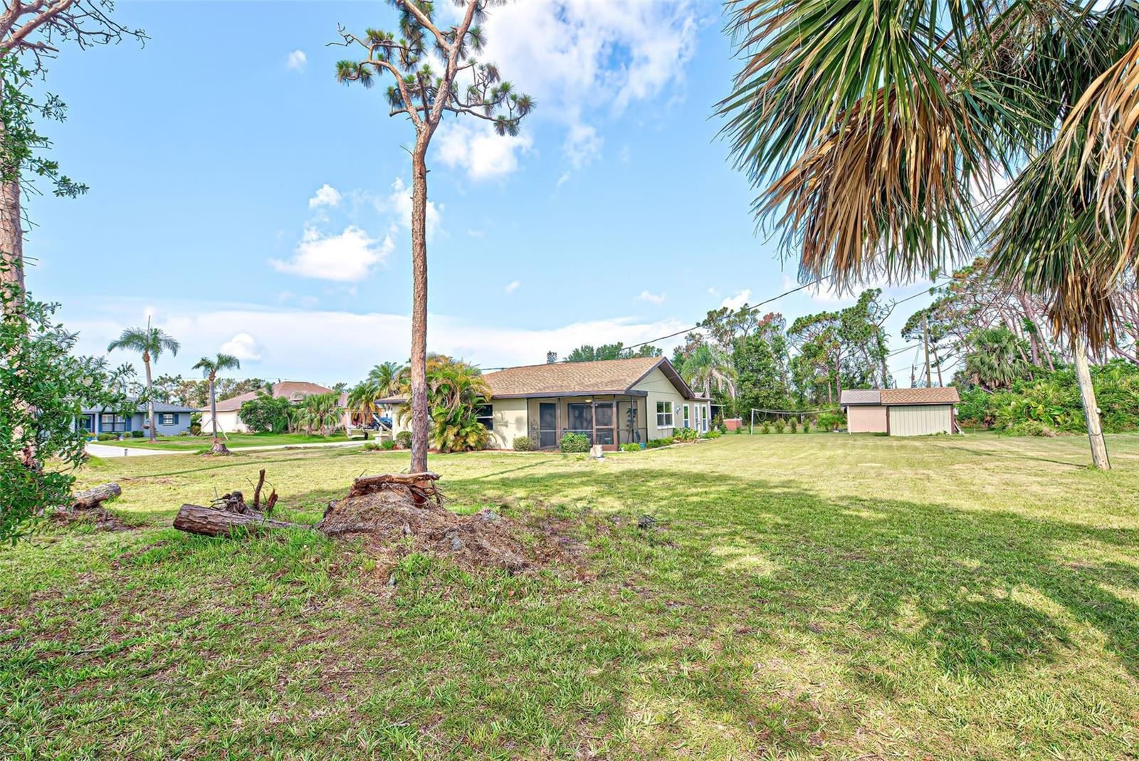 Back view of house from extra lot