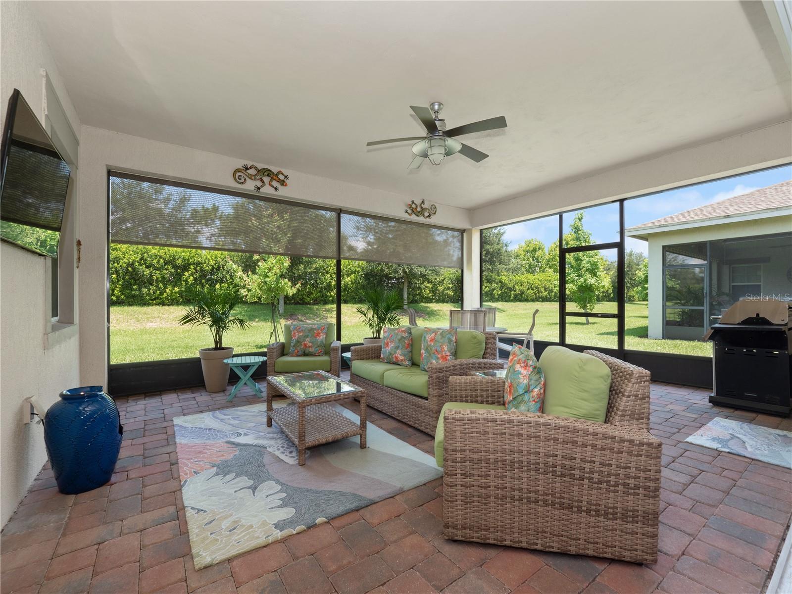 Covered Private Patio (Screened in) Fully Paved