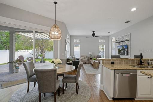 Dinette space with sliding doors out to the Patio