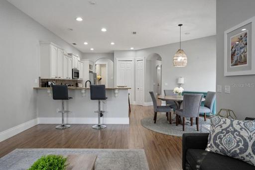 A second breakfast bar area
