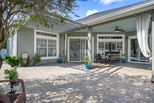 Covered, Paver Patio