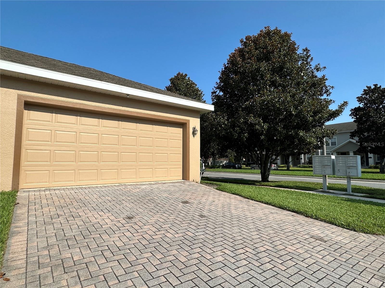 Detached 2-Car garage in the back of the townhome.