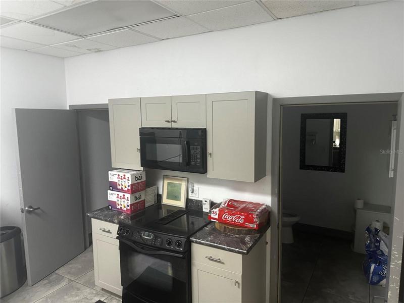 Break room and bath rooms