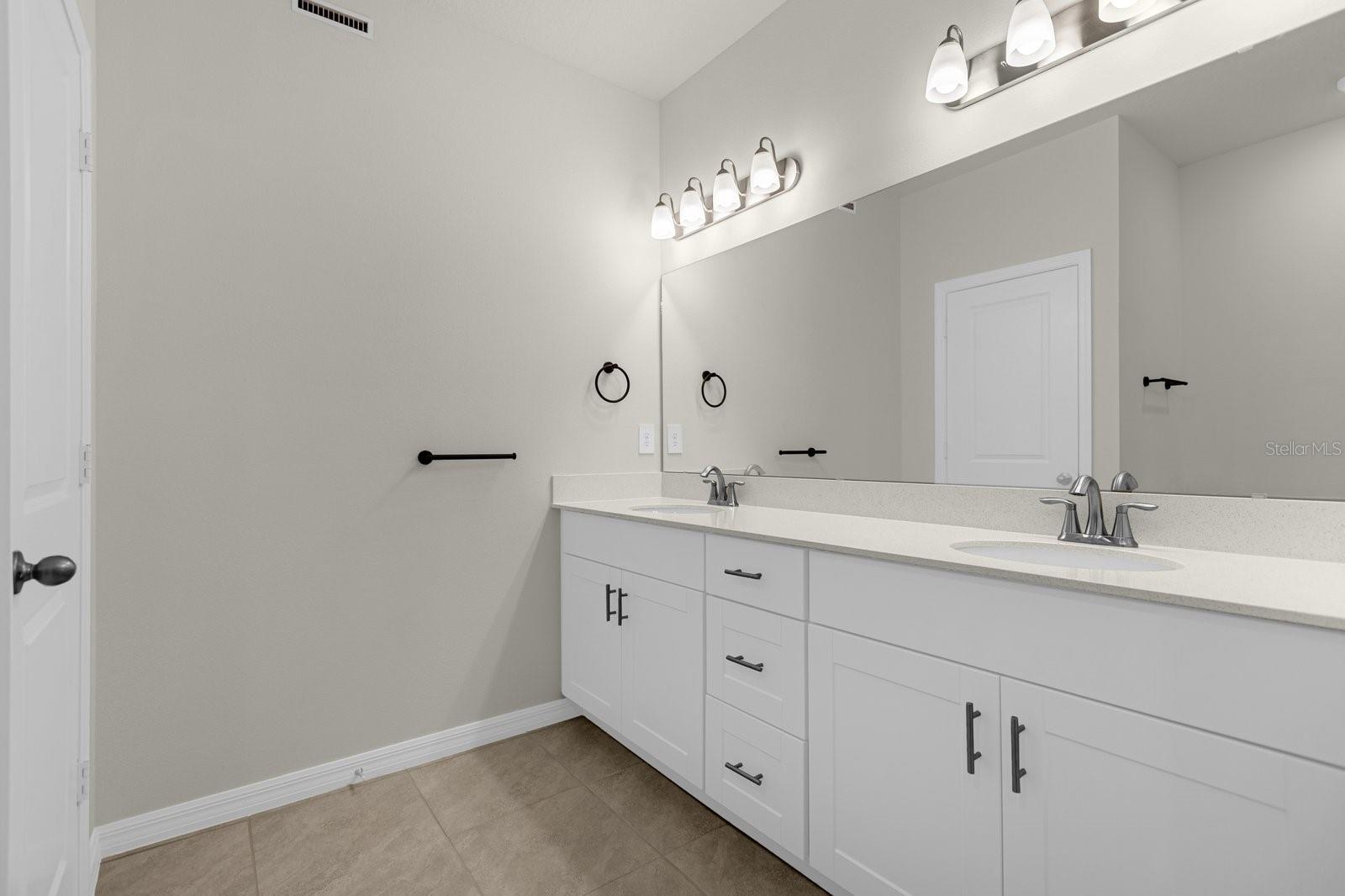Master bath double vanity