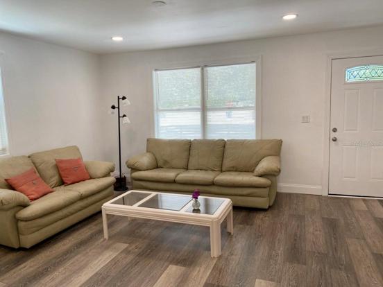View down hallways from living room