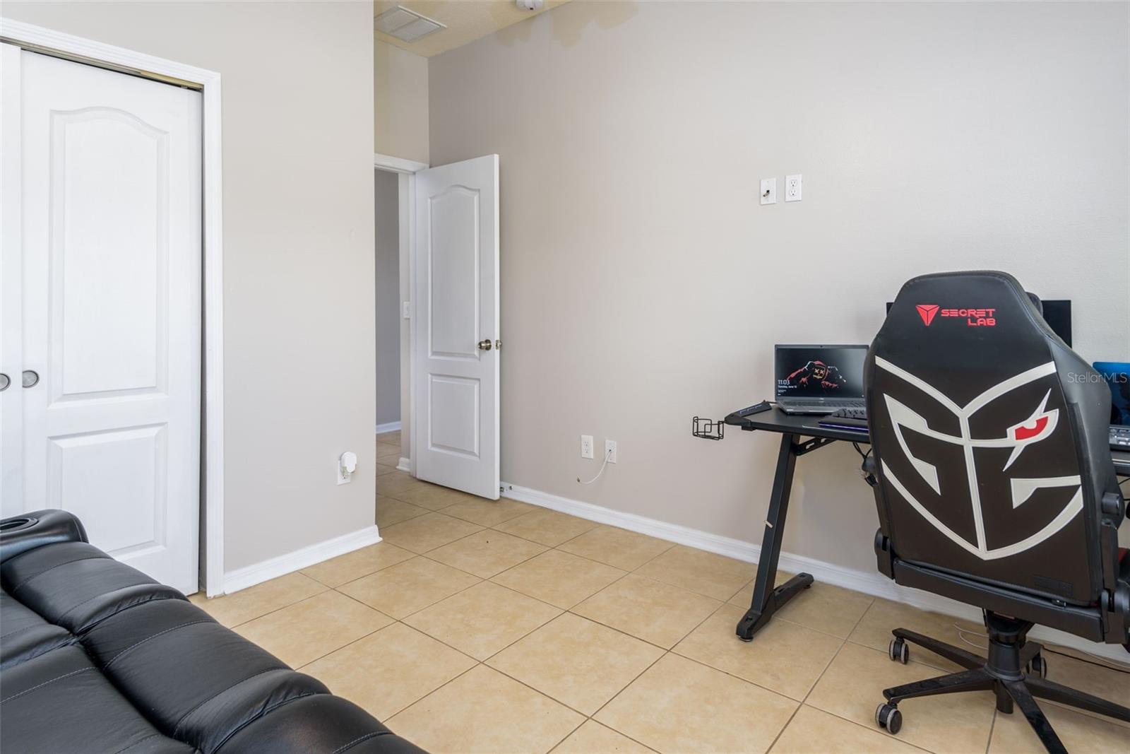 Bedroom #1 currently being used as an office
