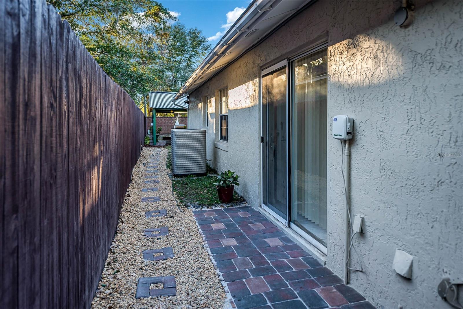 Sliding glass door to backyard