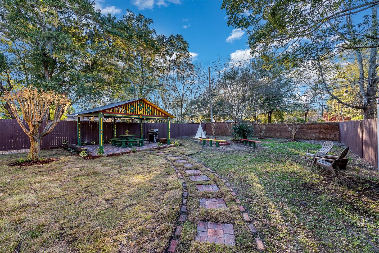 View of backyard