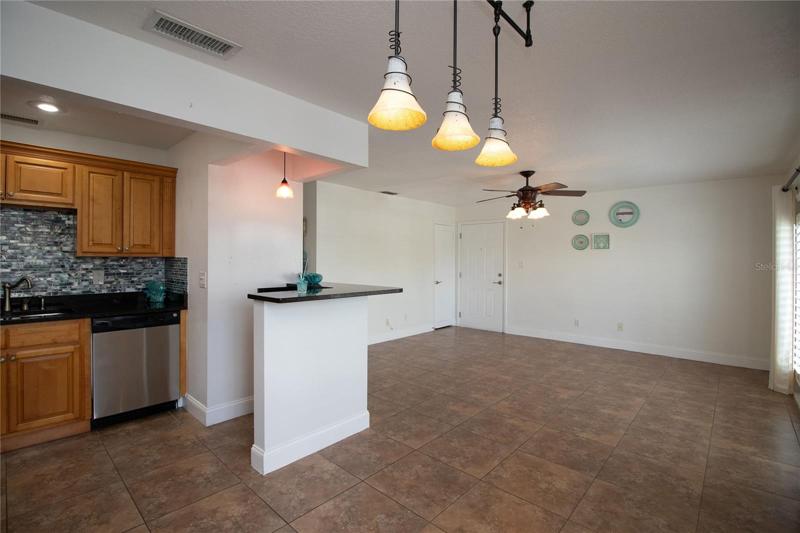 dining room and kitchen