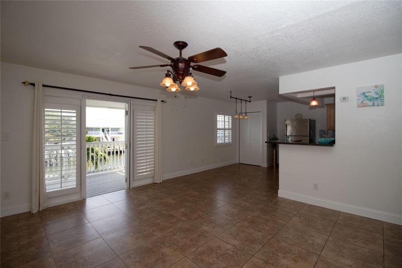 Living room and dining room