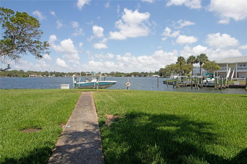 Boat lifts outside of condo